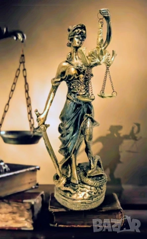 Статуетка на Темида, подарък, сувенир, декорация, снимка 3 - Декорация за дома - 53563556