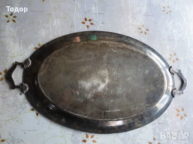 Невероятен посребрен поднос , снимка 7 - Аксесоари за кухня - 48417828