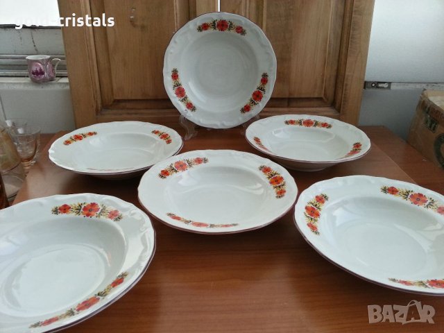 Стар български порцелан чинии, снимка 1 - Антикварни и старинни предмети - 33280654