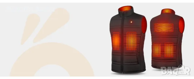 Отопляем елек унисекс UNBON със супермощна батерия 14400mAh, снимка 9 - Якета - 48486119