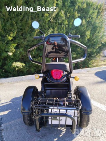 Двуместна електрическа триколка MaxMotors Pudding 1800W-48V-20Ah-BLACK, снимка 5 - Мотоциклети и мототехника - 43592494