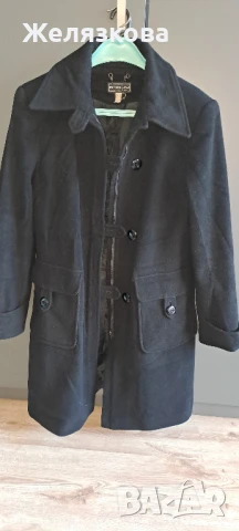 Черно палто кашмир , снимка 3 - Палта, манта - 50630148