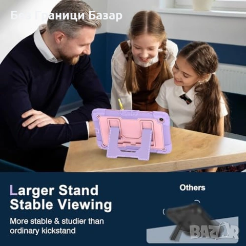 Нов Детски удароустойчив калъф 3 слоя за Tab A11+ 11" 2025, лилав кейс, снимка 5 - Друга електроника - 53523113