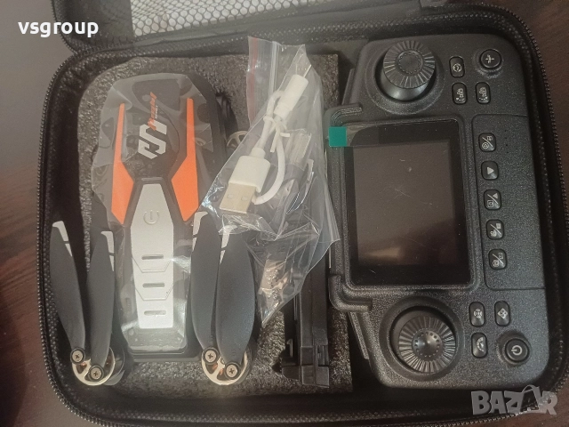 Дрон LU80 с двойна регулируема камера и контролер с екран USB зареждане нов  , снимка 3 - Дронове и аксесоари - 52727091