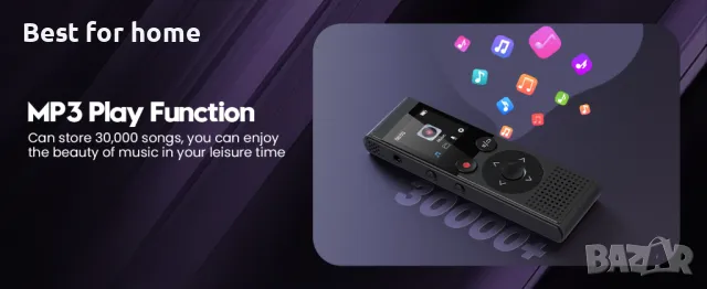 128GB диктофон висок клас BBEIYY V10, снимка 3 - MP3 и MP4 плеъри - 49408840