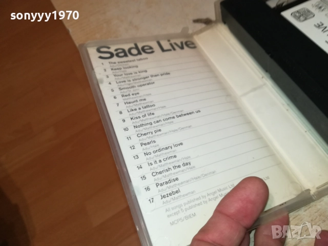 SADE-ORIGINAL HI-FI VHS VIDEO TAPE 2408251058, снимка 18 - Други музикални жанрове - 51470904