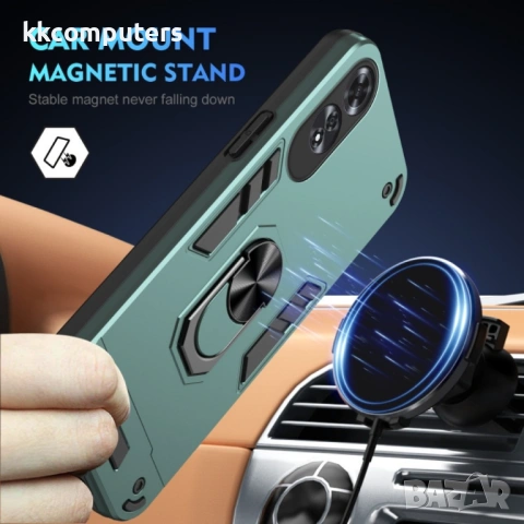 OPPO A60 Удароустойчив Ring Holder 360 Degree Калъф и Протектор, снимка 3 - Калъфи, кейсове - 53022180
