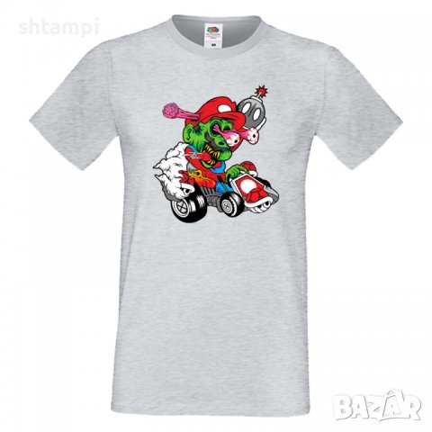Мъжка тениска Mario Cart Zombie 3 Игра,Изненада,Подарък,Празник,Повод, снимка 10 - Тениски - 37236088