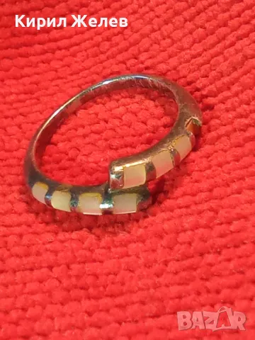 СТАР СЕДЕФЕН СРЕБЪРЕН ПРЪСТЕН ОКСИДИРАНО СРЕБРО 925 ФИНА РЪЧНА МАЙСТОРСКА ИЗРАБОТКА 17419, снимка 12 - Пръстени - 46233929