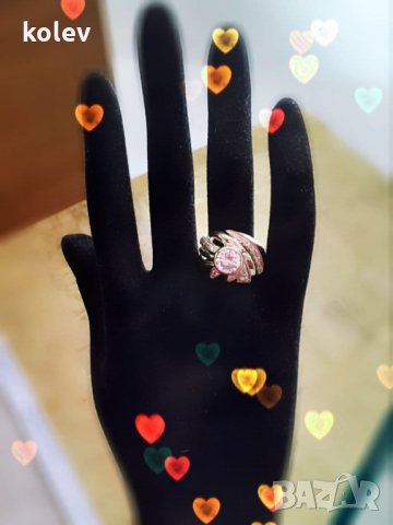  Златен пръстен с цирконии -Паула- 7.99 грама/ размер №61-62, снимка 7 - Пръстени - 28223268