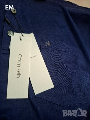 Calvin Klein-мъжка тениска с яка-XL, снимка 3 - Тениски - 51924462