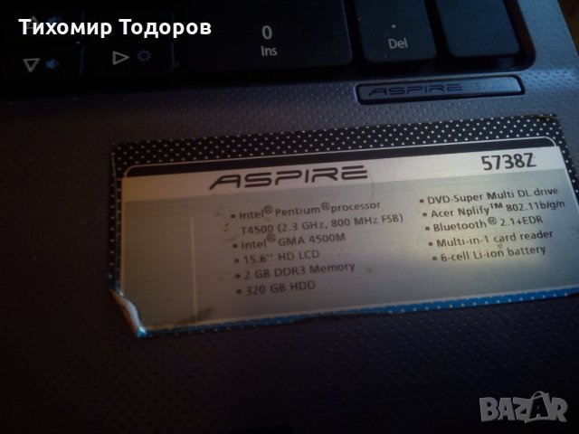 Лаптоп Acer Aspire 5738Z, снимка 3 - Лаптопи за работа - 28449837