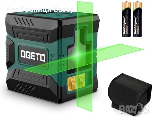 Нов Зелен Лазерен Нивелир OGETO LLG1 IP54 Самонивелиращ с Кръстосани Линии