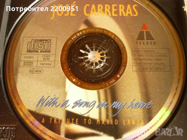 JOSE CARRERAS, снимка 3 - CD дискове - 32419370