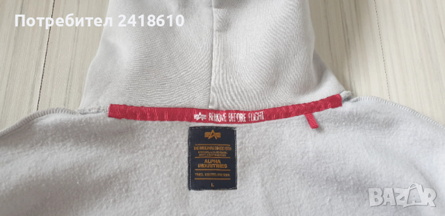 Alpha Industries Cotton Hoodie  Mens Size L НОВО! ОРИГИНАЛ! Мъжки Суитчър!, снимка 3 - Суичъри - 52471448