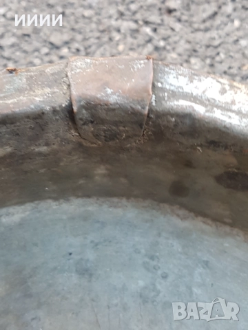 Бакърен тиган, снимка 3 - Антикварни и старинни предмети - 52215009