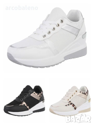 Дамски кецове на танкетка, 3цвята 