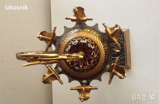 Филигранна пластика от Толедо – бронз и стомана, невероятно красив, снимка 9 - Антикварни и старинни предмети - 51643448