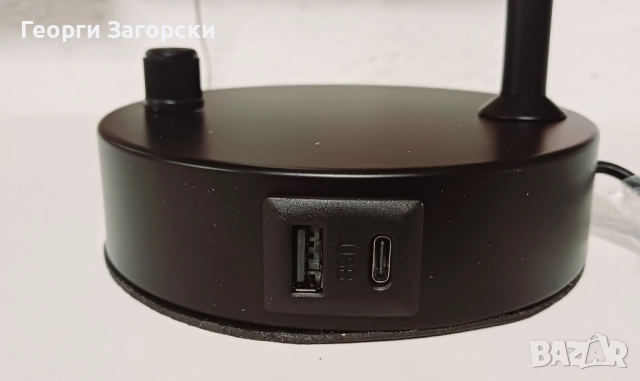 Нощни лампи комплект - 2бр. с USB type А и USB type C , снимка 4 - Настолни лампи - 52469796