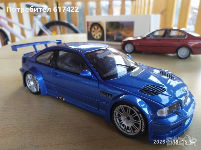 1:18 Метален модел на BMW M3 GTR Street Version Е46 - Minichamps