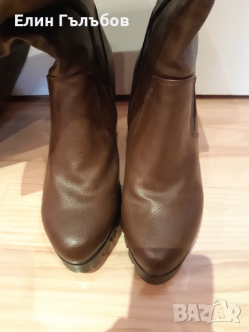 Ботуши дамски на платформа, 39-ти номер, чисто нови, снимка 12 - Дамски ботуши - 53285185