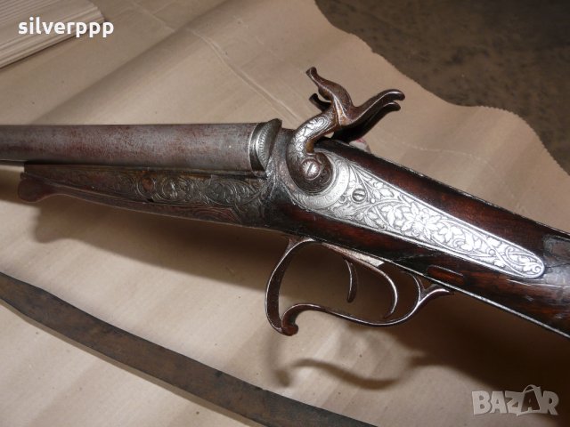  Пушка Ле Фуше с дамаскови цеви - 2 , снимка 4 - Антикварни и старинни предмети - 32760755