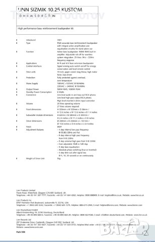 Linn Sizmik 10.25 Kustom active subwoofer , снимка 2 - Други - 43447639