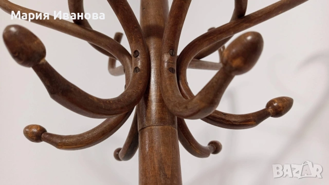 Стойка за закачане на дрехи - "виенски стил" дървена закачалка, снимка 4 - Закачалки - 53597256