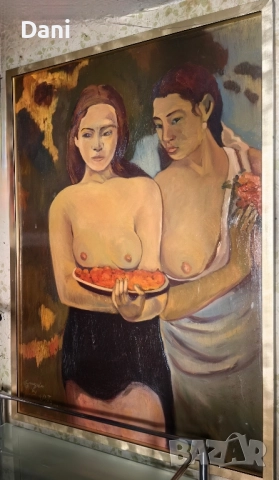 Картина  "Two tahitian  women", Paul Gauguin /Репродукция 