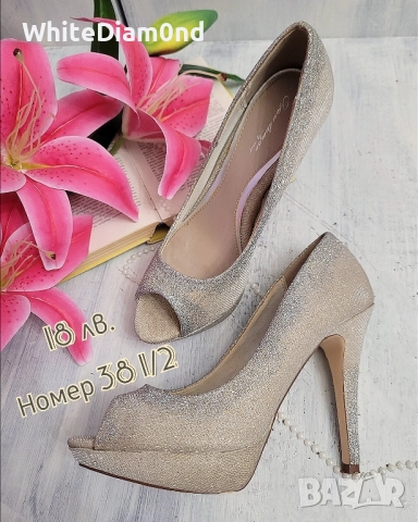 Празнични дамски обувки на ток номер 39 , снимка 11 - Дамски обувки на ток - 52355698