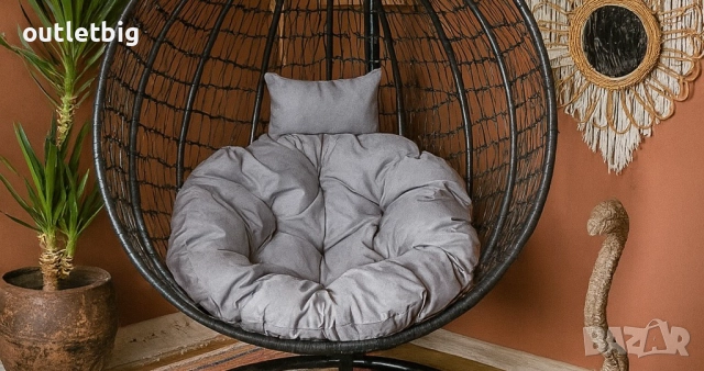 Градинска висяща люлка тип гнездо,яйце–Промоция!, снимка 6 - Градински мебели, декорация  - 52302029