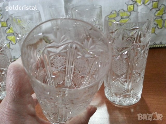 Кристални чаши за вода уиски вино ракия , снимка 8 - Антикварни и старинни предмети - 40462725