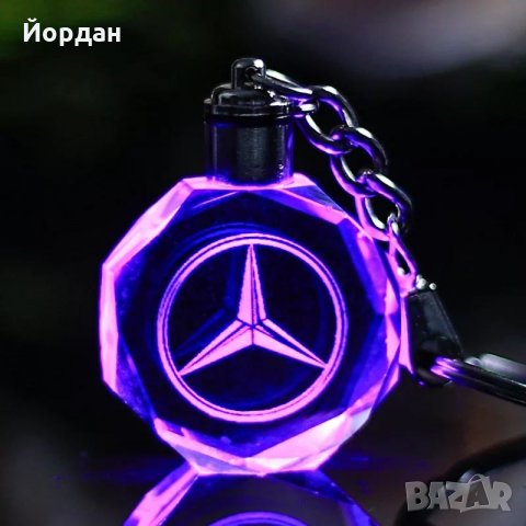 Кристален светещ ключодържател с авто лого, снимка 4 - Аксесоари и консумативи - 27192374