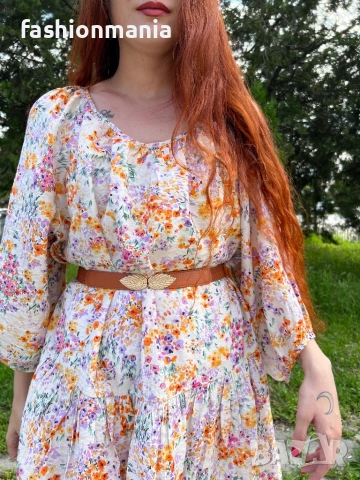 Лятна флорална рокля на H&M, снимка 2 - Рокли - 52105226