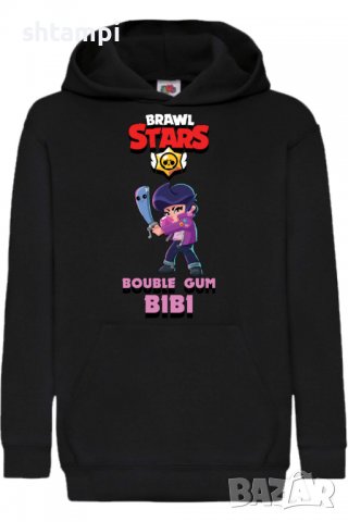 Детски Суитчър/Суитшърт Bouble Gum Bibi,Brawl Stars,Игра,Подарък,Изненада,Забавление,Рожден Ден, снимка 2 - Детски анцузи и суичери - 38313902