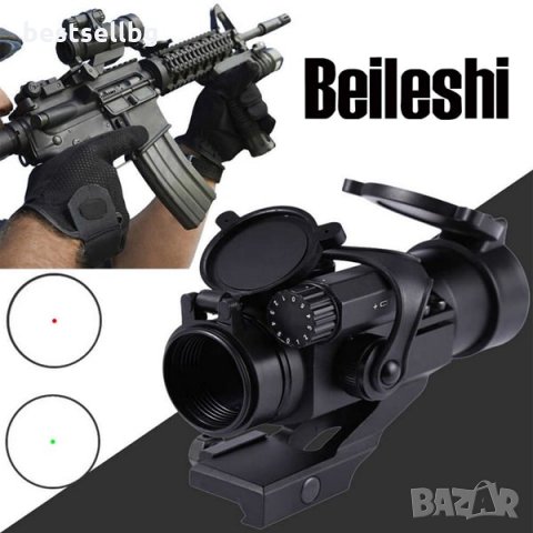 Тактически бързомерец 1х30 оптически мерник оптика оръжие пушка уивър, снимка 2 - Оборудване и аксесоари за оръжия - 28966252