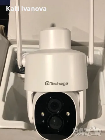 Соларна 3MP охранителна камера с батерия Techage CQ1S Alexa, снимка 5 - IP камери - 47340611