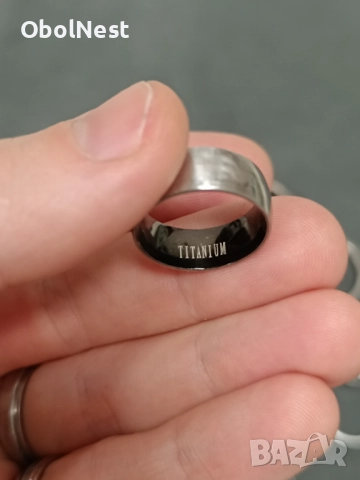 Комплект мъжки пръстени - сребро 925, титан и неръждаема стомана, снимка 11 - Пръстени - 52367470