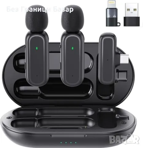 Нов Безжичен лавалиер микрофон с шумопотискане и дълъг живот на батерията