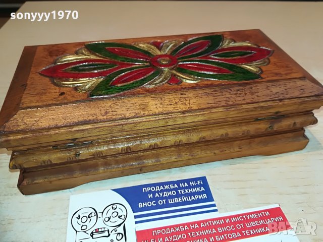 дървена кутия с цвете-20х10х6см, снимка 14 - Колекции - 28726400