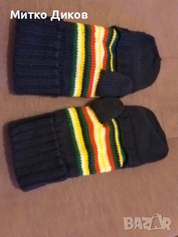 Ръкавици вълнени със свалящи се пръсти нови №8