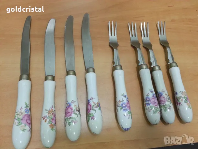 Стари руски прибори за хранене с порцелан 