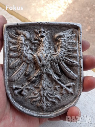 Метален герб орел с корона алуминий, снимка 8 - Антикварни и старинни предмети - 35515357