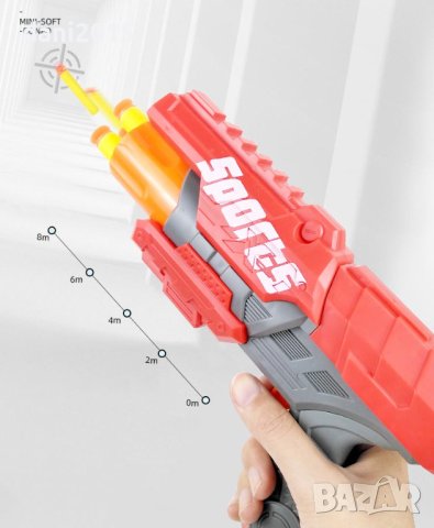 Детска играчка пистолет с леки и меки патрони, снимка 4 - Други - 43216123