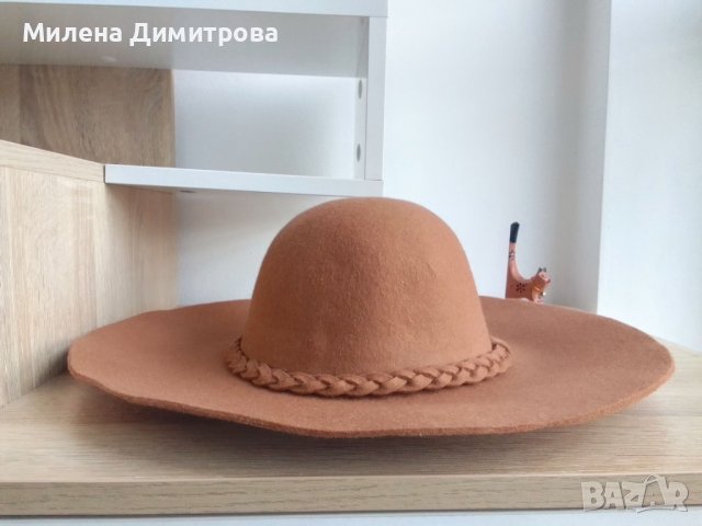 Дамска шапка с периферия 100% вълна, снимка 4 - Шапки - 43238124