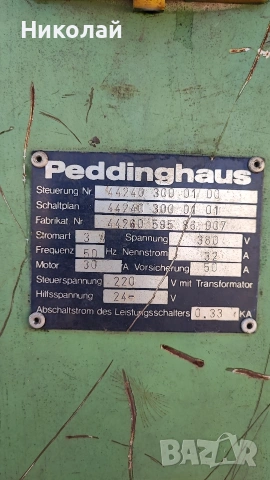 Хидравлични машини ножици за щанцоване Peddinghus, снимка 5 - Други машини и части - 53109927