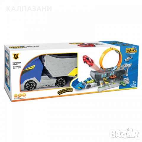 SUPER STORAGE Камион писта с лупинг и 2 коли 917381