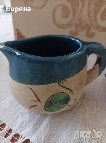 Керамичен комплект от захарница и латиера , снимка 5 - Други - 49673561