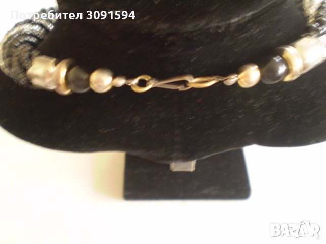  старо колие ръчно изработено от мъниста от мурано стъклоецялна много трудоемка техника на лампи, снимка 2 - Антикварни и старинни предмети - 36650288