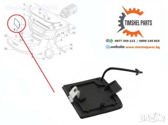 Капаче предна броня CITROEN JUMPER / PEUGEOT BOXER / FIAT DUCATO 2006-2014, снимка 2 - Части - 39619059